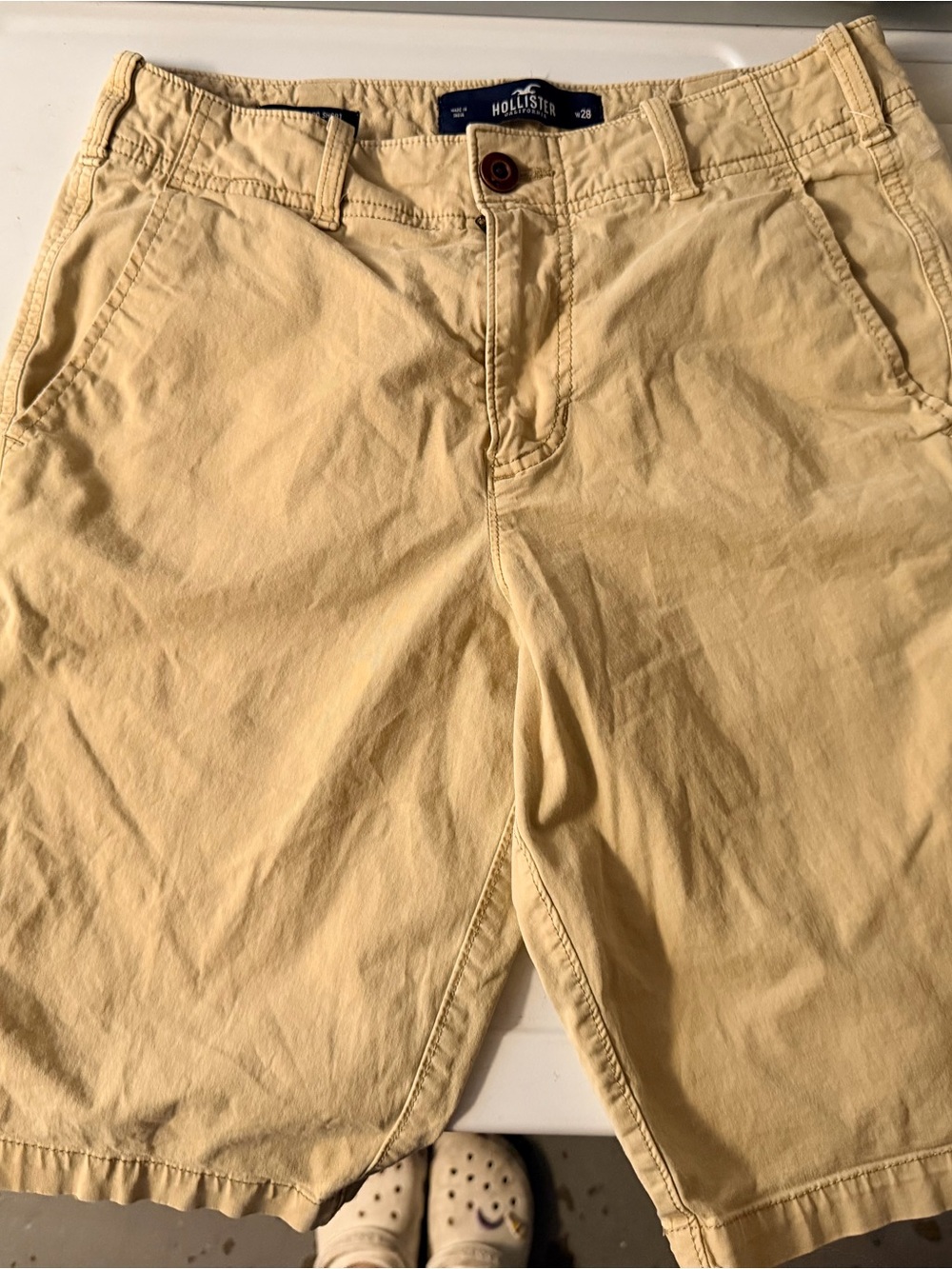 Hollister Beige/Tan Casual Cotton Shorts